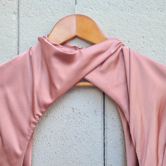 House of CB | Toira Satin Corset Minidress in Rose Size Large - Picture 4 of 16